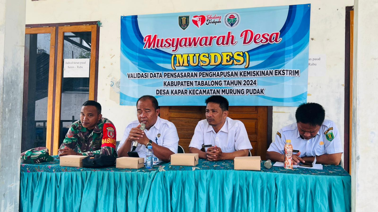 Musyawarah Desa Penetapan SK Kemiskinan Tahun 2024 di Desa Kapar