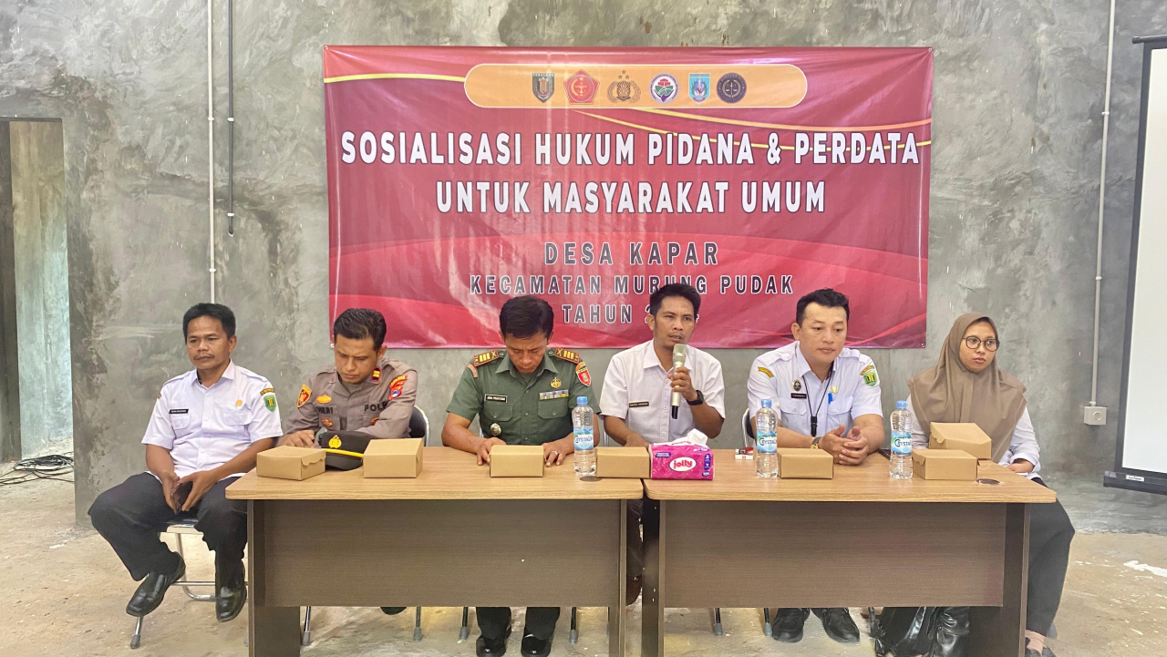Sosialisasi Hukum Pidana dan Perdata di Desa Kapar