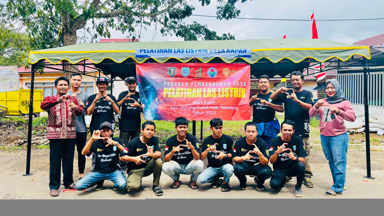 Pelatihan Las Listrik di Desa Kapar Mencetak Tenaga Terampil dan Berhasil Membuat Tarup