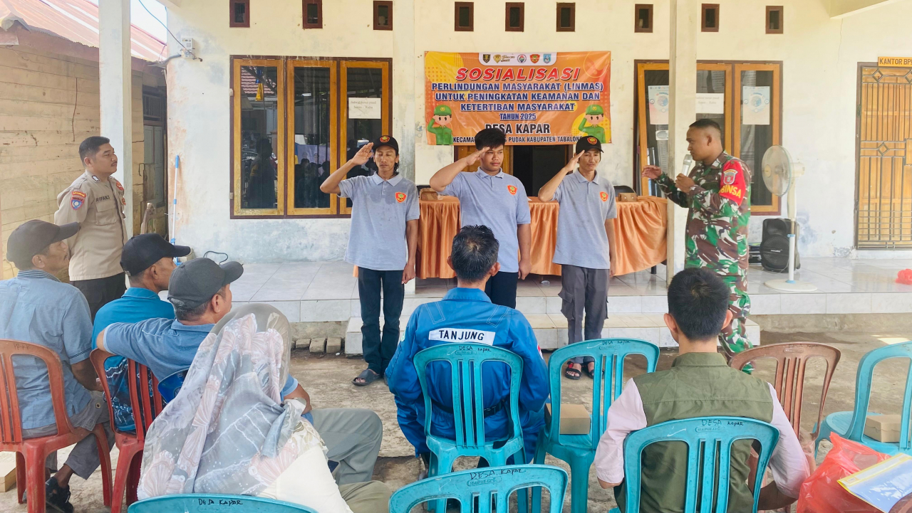 Sosialisasi Linmas Untuk Peningkatan Keamanan dan Ketertiban Masyarakat Tahun Desa Kapar Tahun 2025