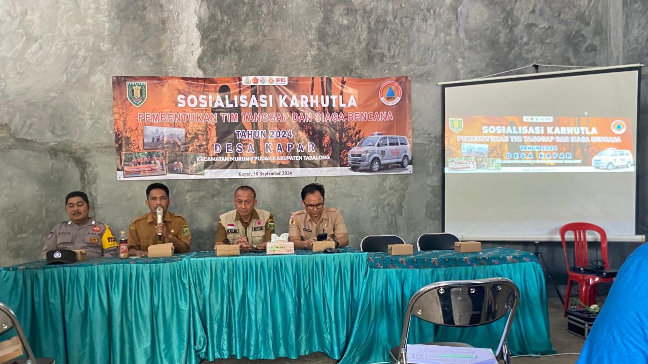 Sosialisasasi Karhutla dan Pembentukan Tim Tanggap dan Siaga Bencana Desa Kapar Tahun 204