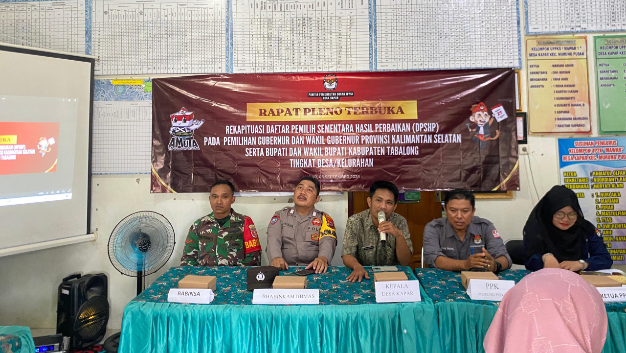 RAPAT PLENO TERBUKA REKAPITULASI DAFTAR PEMILIH SEMENTARA HASIL PERBAIKAN (DPSHP)