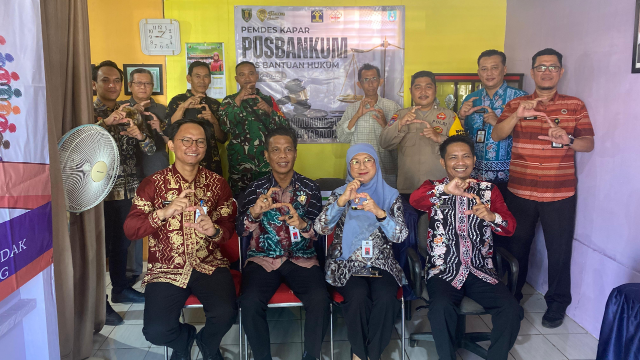 Monitoring Posbankum di Desa Kapar oleh Kanwil Kemenkumham Kalsel