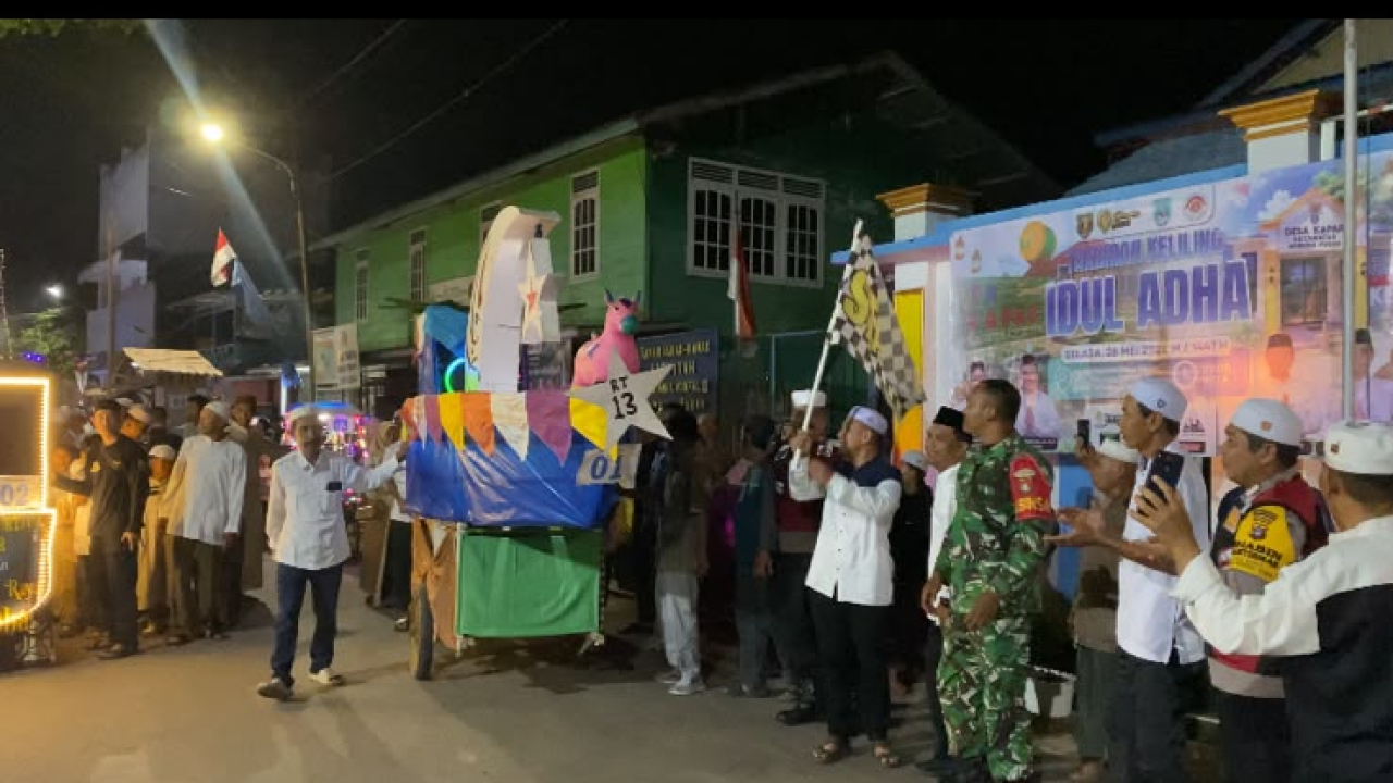 Takbiran Keliling Idul Adha 1447 H Desa Kapar Berlangsung Meriah, 15 RT Tampilkan Kreativitas dalam Semangat Silaturahmi
