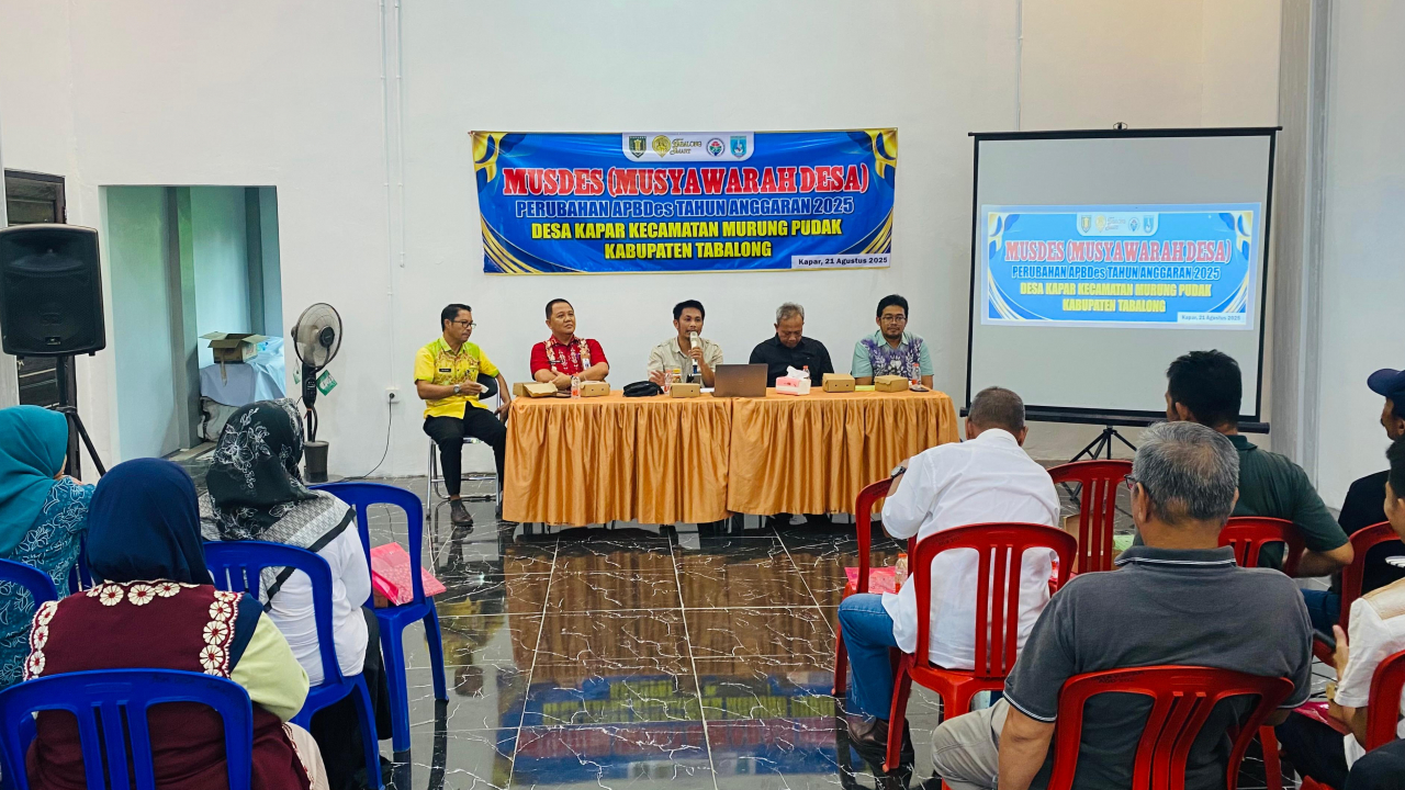Musyawarah Desa Perubahan APBDes Tahun 2025 di Desa Kapar