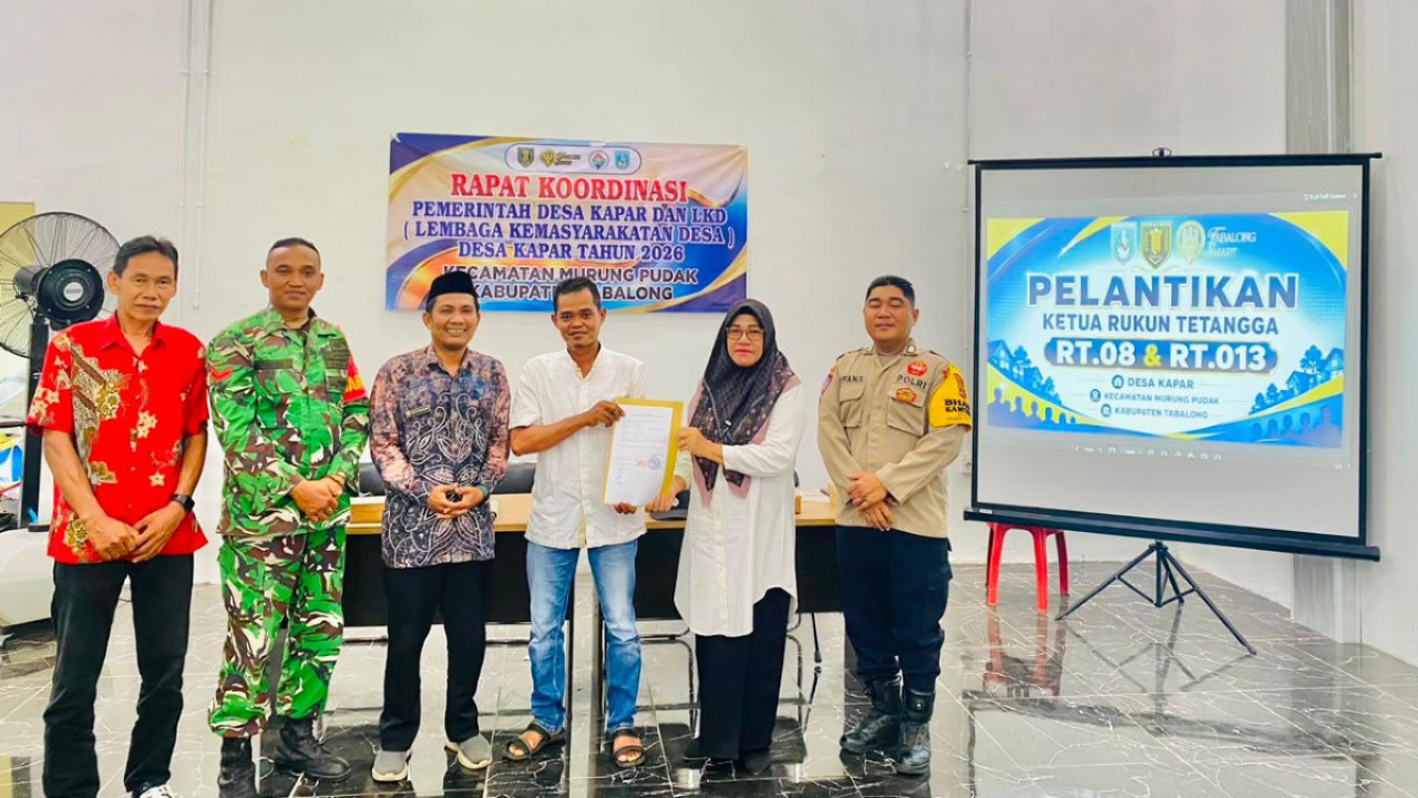 Kepala Desa Kapar Lantik Ketua RT 08 dan RT 013 baru, Resmi Emban Amanah Layani Masyarakat