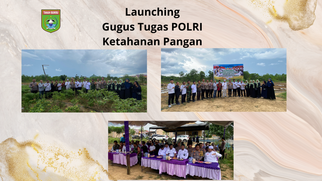 Launching Gugus Tugas Polri Ketahanan Pangan di Desa Gunung Besar