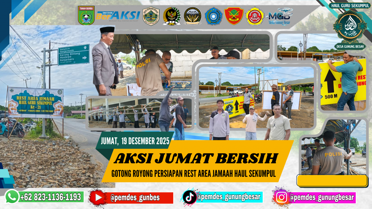 DESA GUNUNG BESAR IKUT SERTA SAMBUT HAUL GURU SEKUMPUL