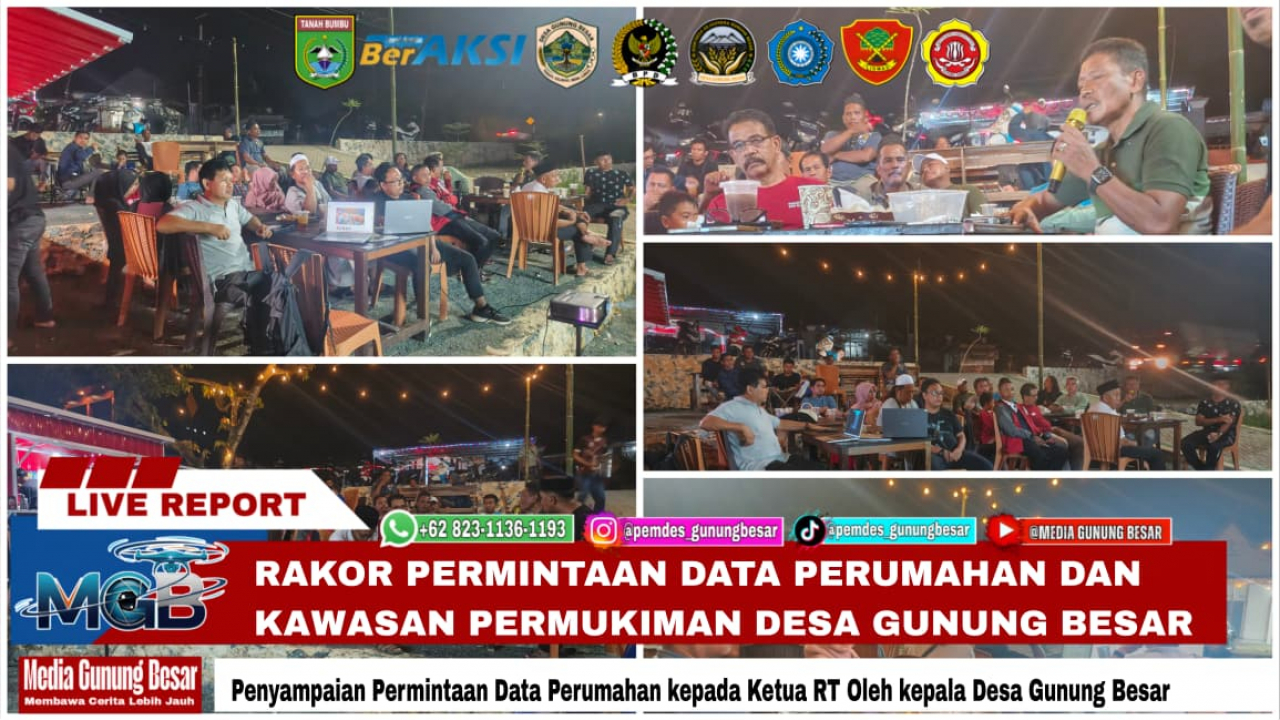 Pendataan Perumahan: Kades Gandeng RT Gunung Besar