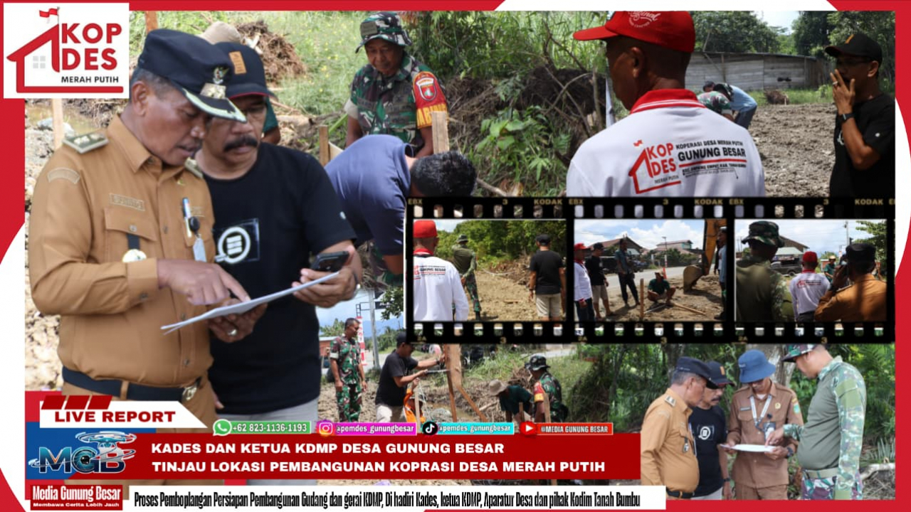 PEMBOPLANGAN PERSIAPAN GUDANG DAN GERAI KDMP LANGSUNG DI UKUR OLEH KADES GUNUNG BESAR