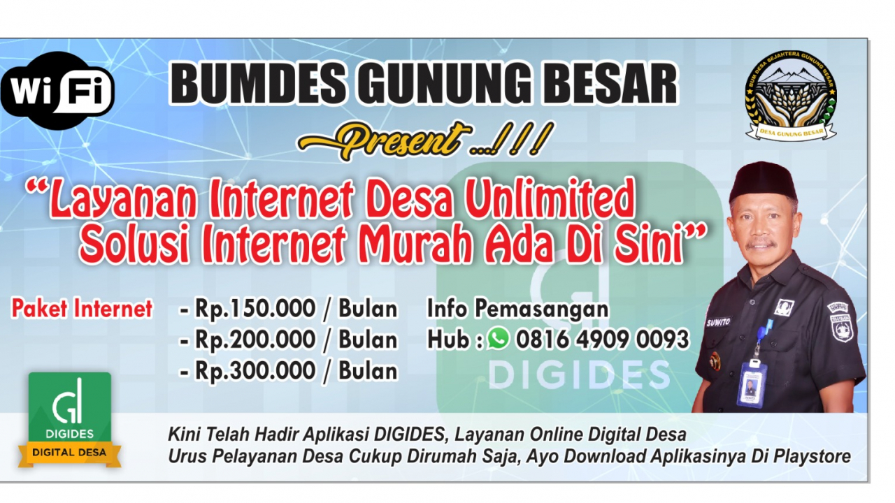 Pemasangan internet BUNDES gunung besar