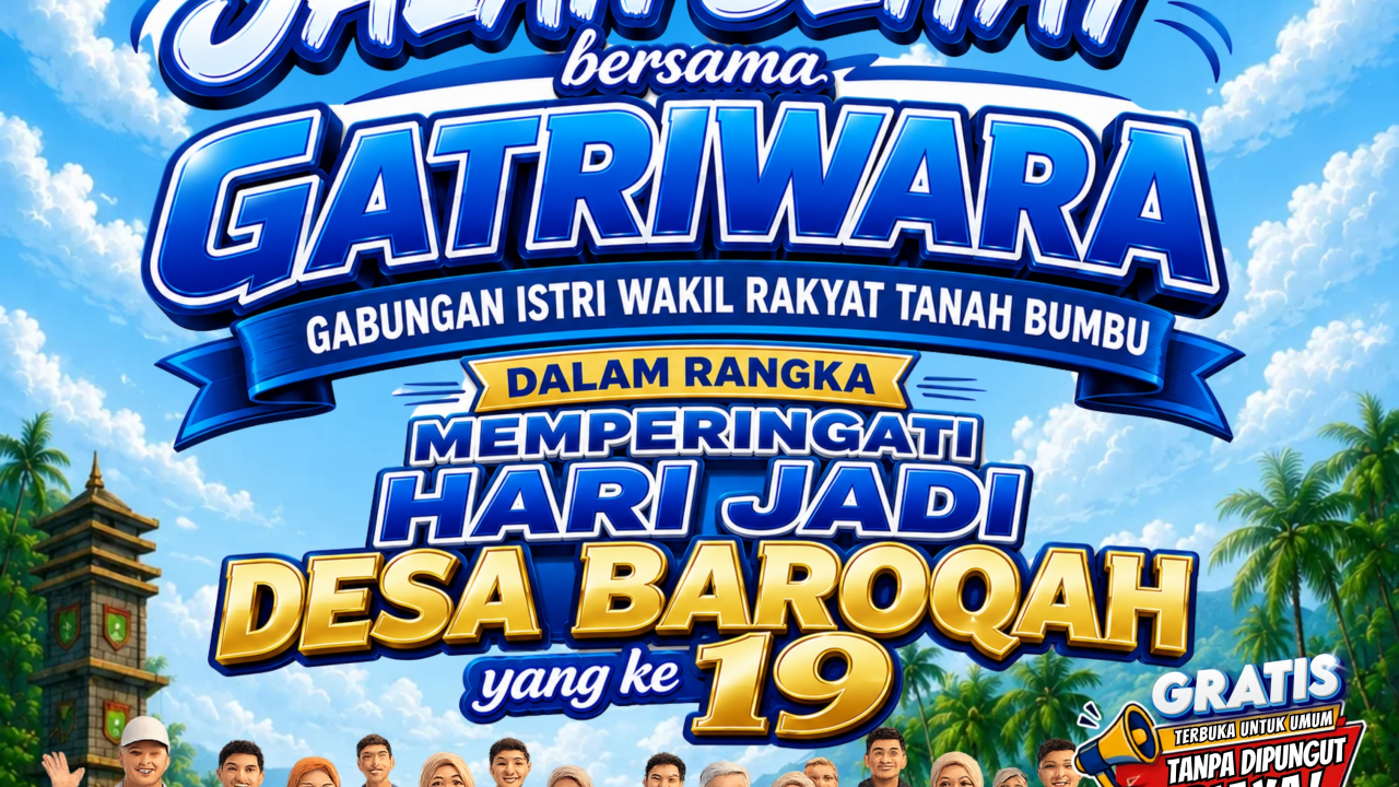 Jalan Sehat Bersama Gatriwara Meriahkan HUT Desa Baroqah ke-19