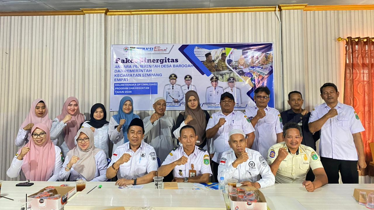 Rakor Sinergitas Pemdes Baroqah dan Kecamatan Simpang Empat Guna Optimalisasi Pelayanan Masyarakat