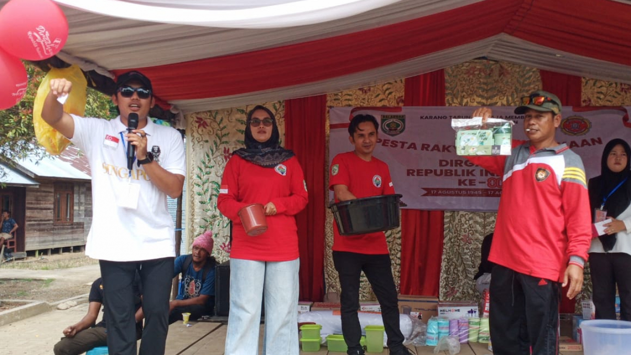 Desa Muara Ninian Gelar Jalan Santai Meriahkan HUT RI ke-80