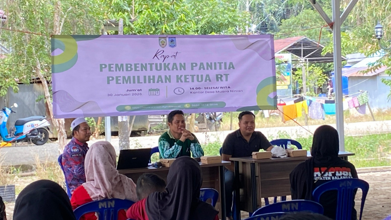 Rapat Pembentukan Panitia dan Pengumuman Pemilihan Ketua RT Desa Muara Ninian Periode 2026–2030