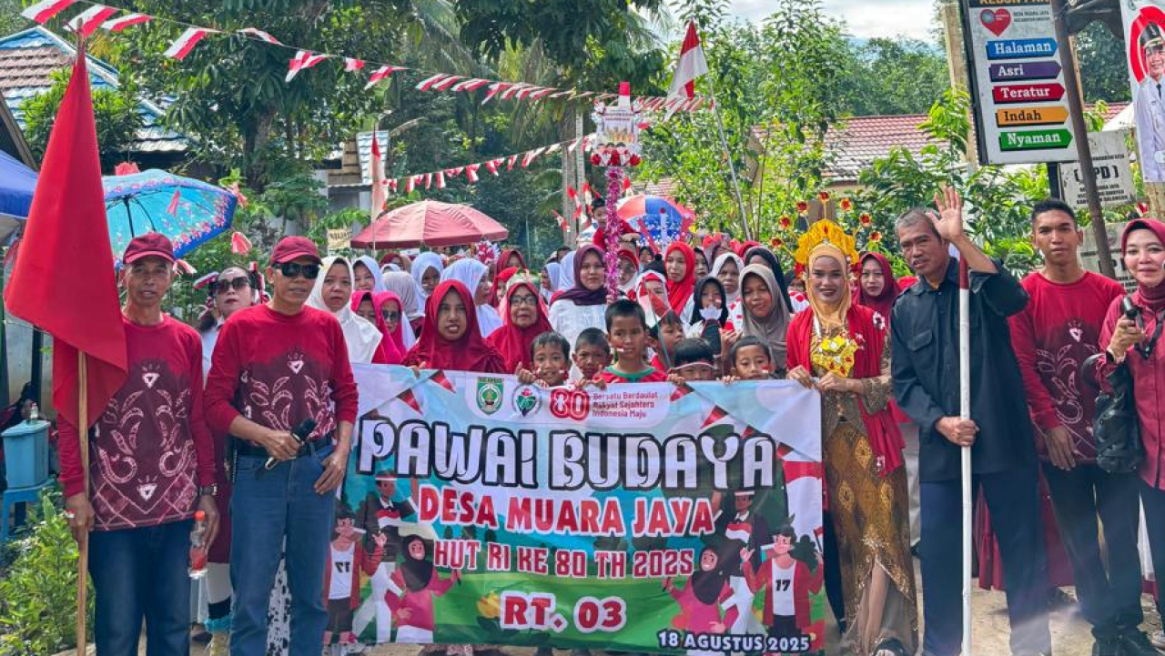 Muara Jaya Meriahkan HUT RI ke-80 dengan Pawai Budaya, Lomba, dan Doorprize Spektakuler