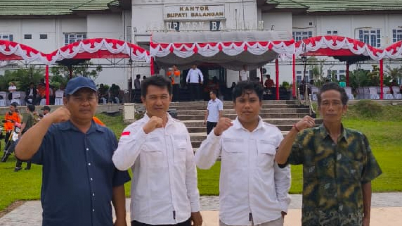 Aparat Desa Muara Jaya Hadiri Apel Siaga Bencana Hidrometeorologi Kabupaten Balangan