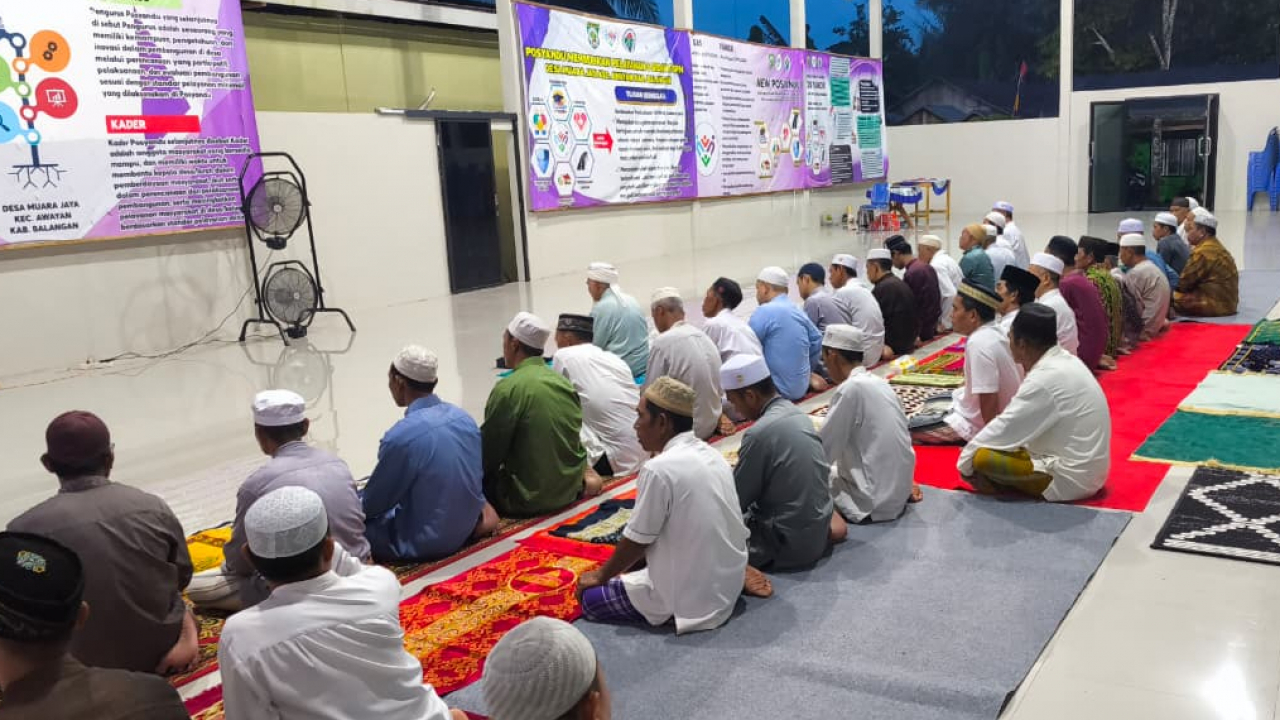 Pemerintah Desa Muara Jaya Gelar Sholat Hajat dan Doa Bersama di Gedung Multiguna dan Posyandu Enam SPM