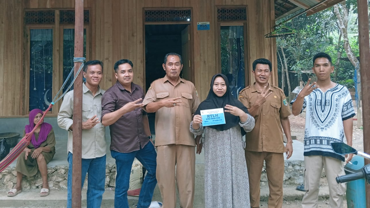 Perkim Provinsi Monitoring Realisasi Program Bedah Rumah Tahun 2026 di Desa Muara Jaya