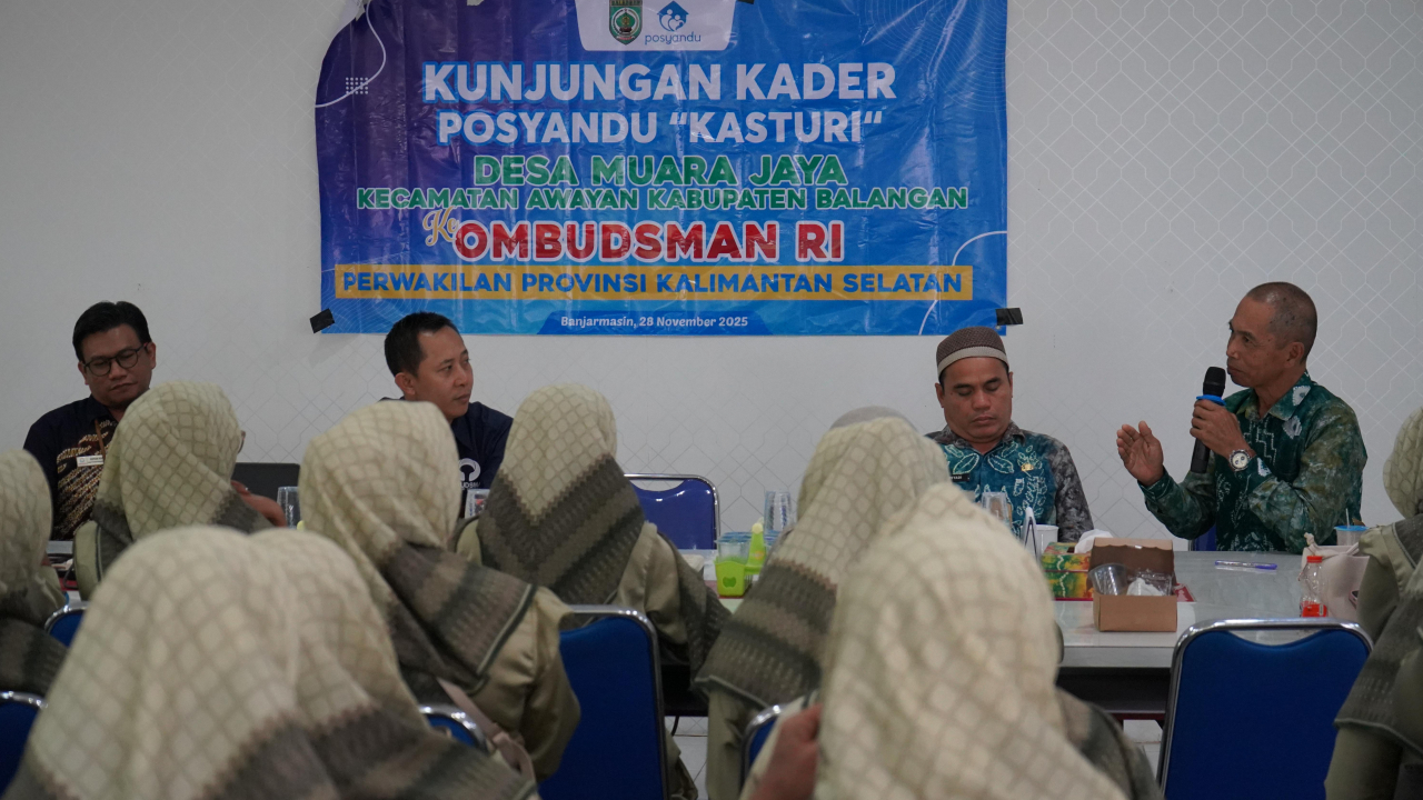 Kader Posyandu Kasturi Desa Muara Jaya Lakukan Kunjungan Pembelajaran ke Ombudsman RI Kalsel