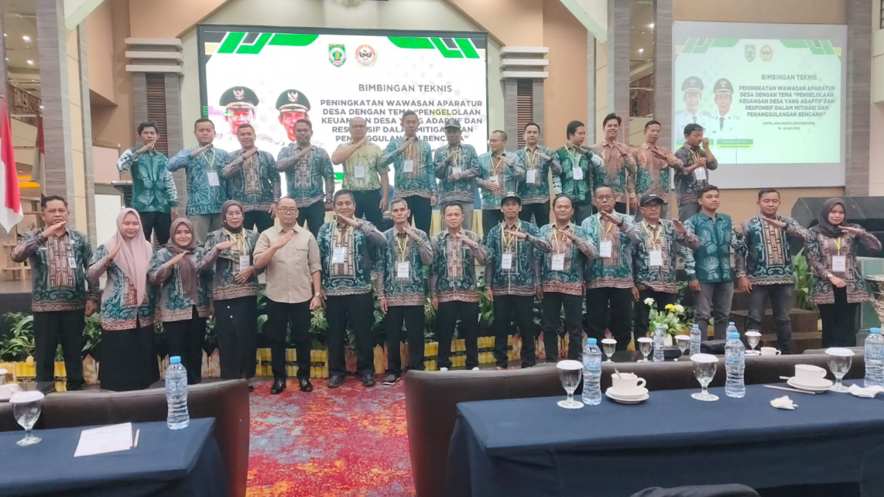 Aparatur Desa Balida Ikuti Bimtek Pengelolaan Keuangan Desa Adaptif Hadapi Bencana