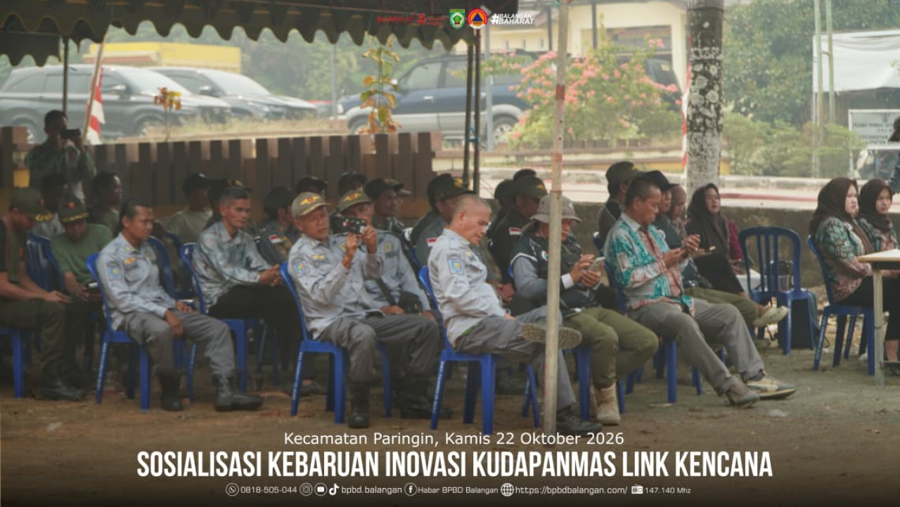 LINMAS DESA BALIDA HADIRI SOSIALISASI KEBARUAN INOVASI KUDAPANMAS LINK KENCANA DI KECAMATAN PARINGIN
