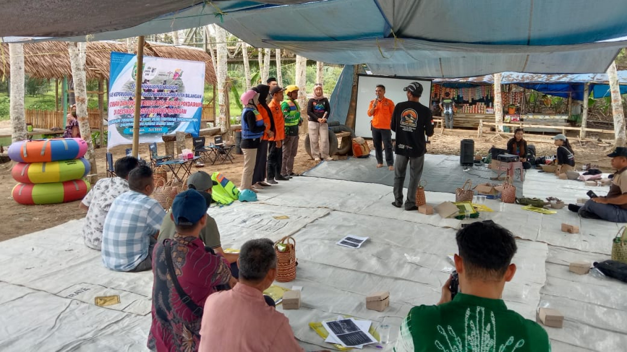 Pokdarwis Racah Mampulang Desa Balida Ikuti Pelatihan Rescue di Wisata Sungai Maranting