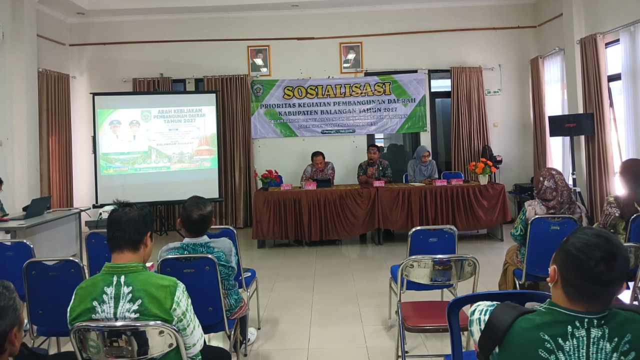 Kaur Pemerintahan Desa Balida Hadiri Sosialisasi Prioritas Pembangunan Kabupaten Balangan Tahun 2027