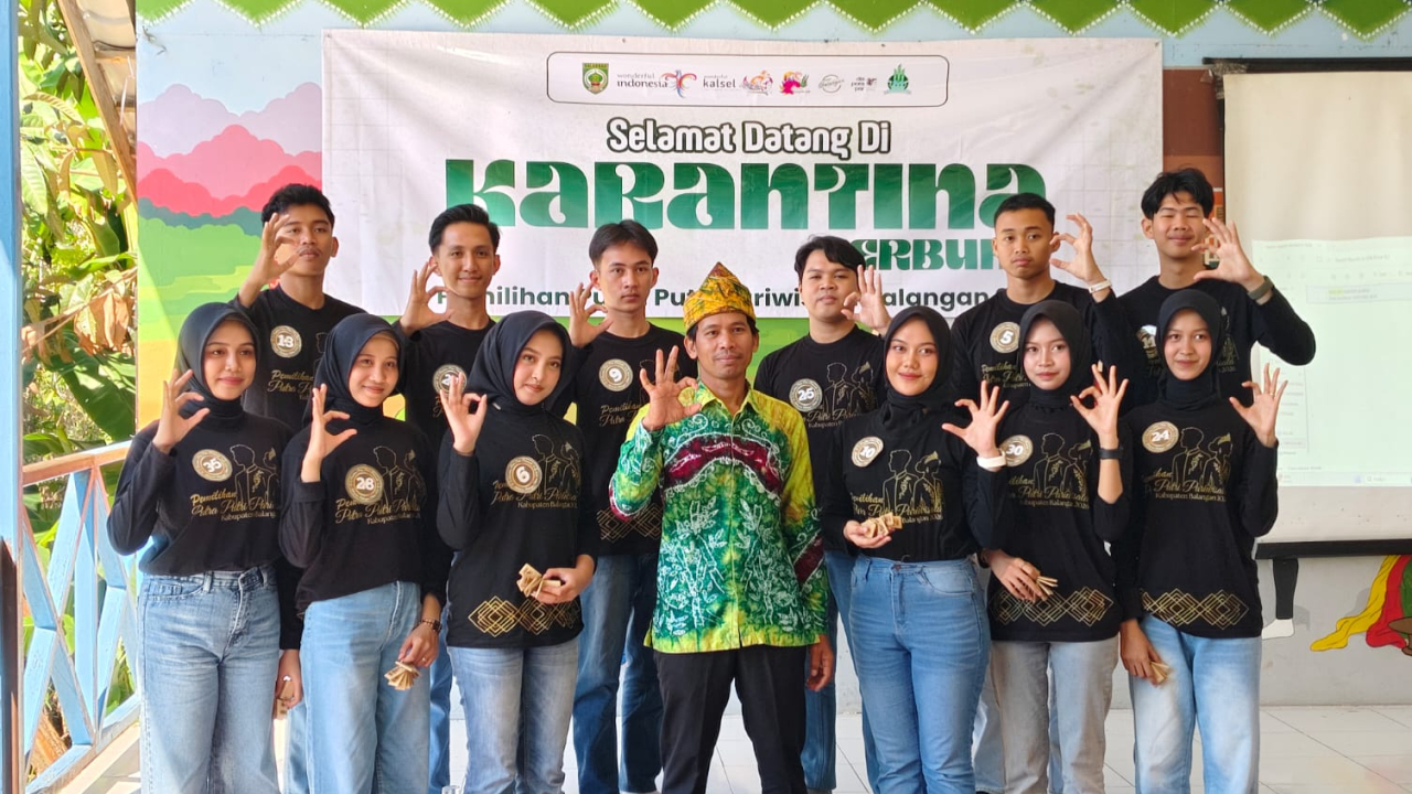 Kepala Desa Balida Jadi Narasumber Karantina Terbuka Putra Putri Pariwisata Balangan 2026 di Racah Mampulang