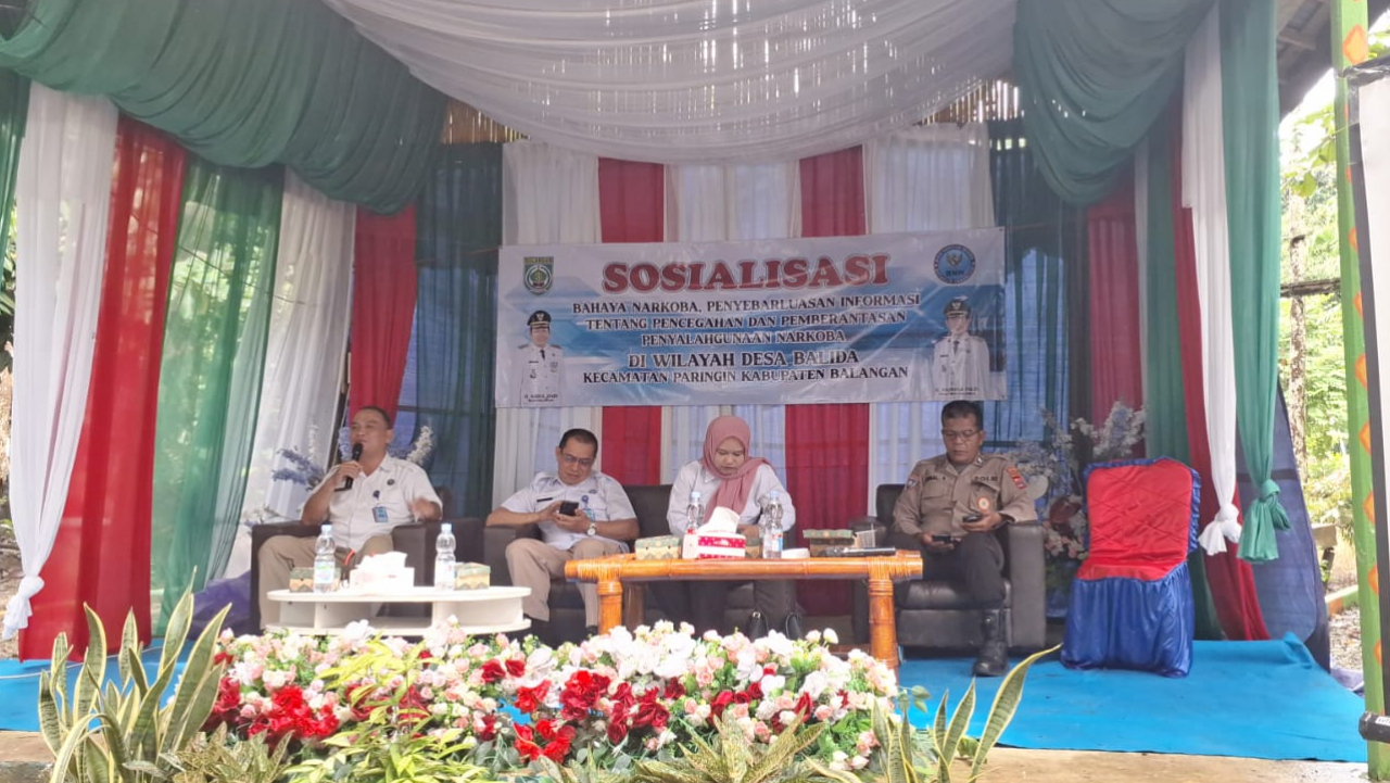 Sosialisasi Bahaya Narkoba di Desa Balida, BNN Hadirkan Narasumber Ahli Adiksi