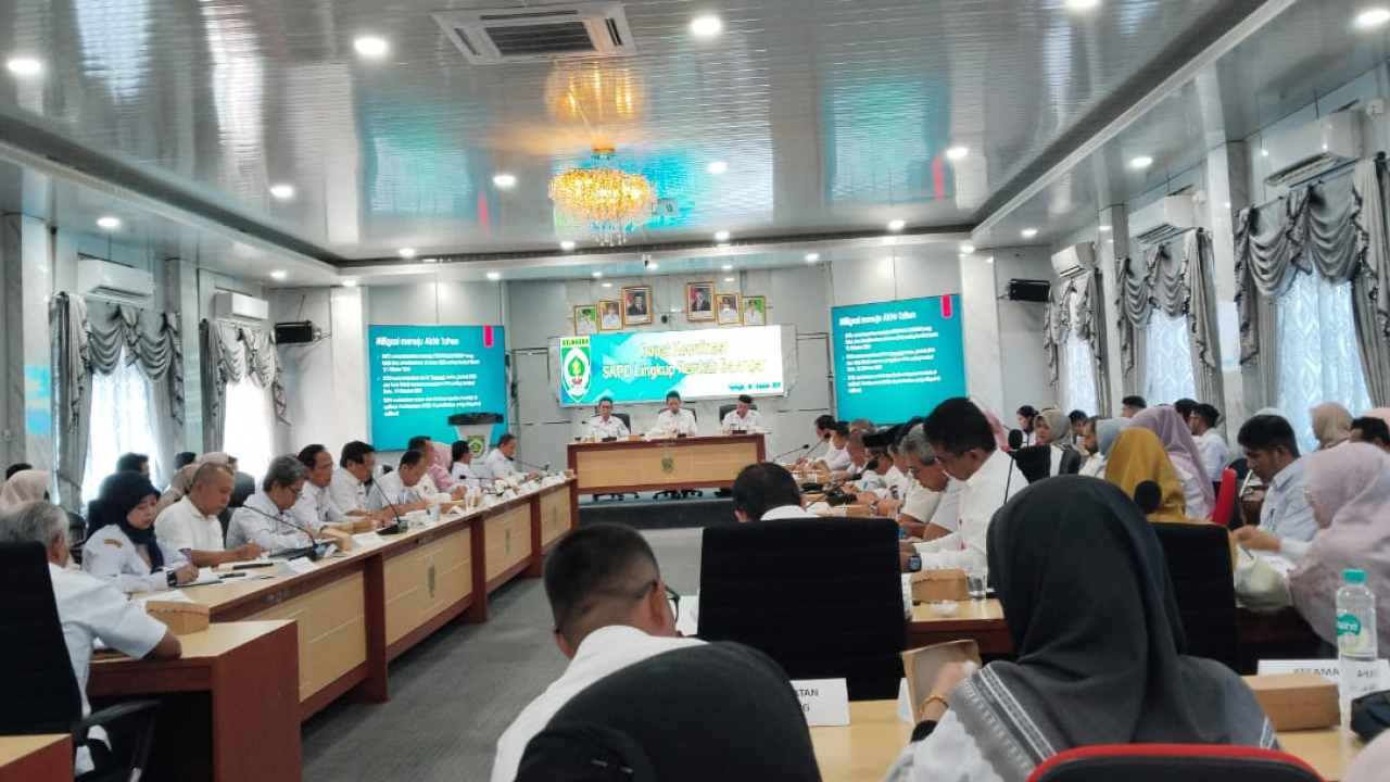 Desa Maradap Hadiri Rapat Koordinasi Evaluasi Kinerja SKPD dan Desa Bersama Bupati Balangan