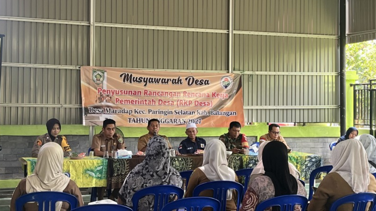 Musyawarah Desa Penyusunan RKPDes 2027, Pemdes Maradap Tampung Aspirasi Warga