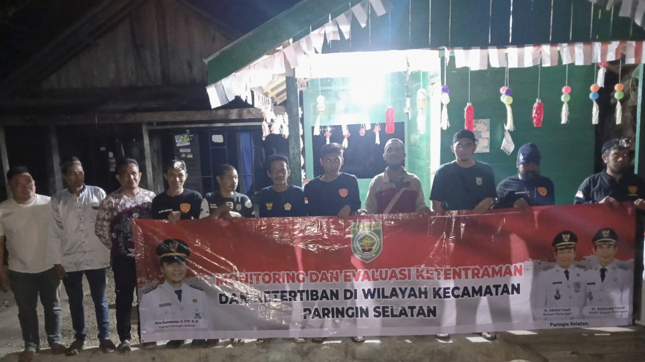 Satlinmas Desa Maradap Gelar Ronda Malam, Kecamatan Lakukan Monitoring Keamanan Lingkungan