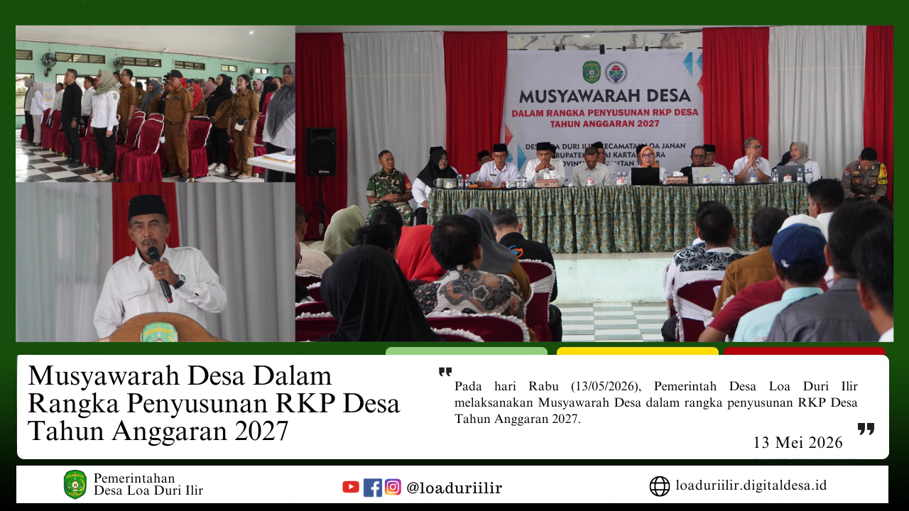 MUSYAWARAH DESA DALAM RANGKA PENYUSUNAN RKP DESA TAHUN ANGGARAN 2027