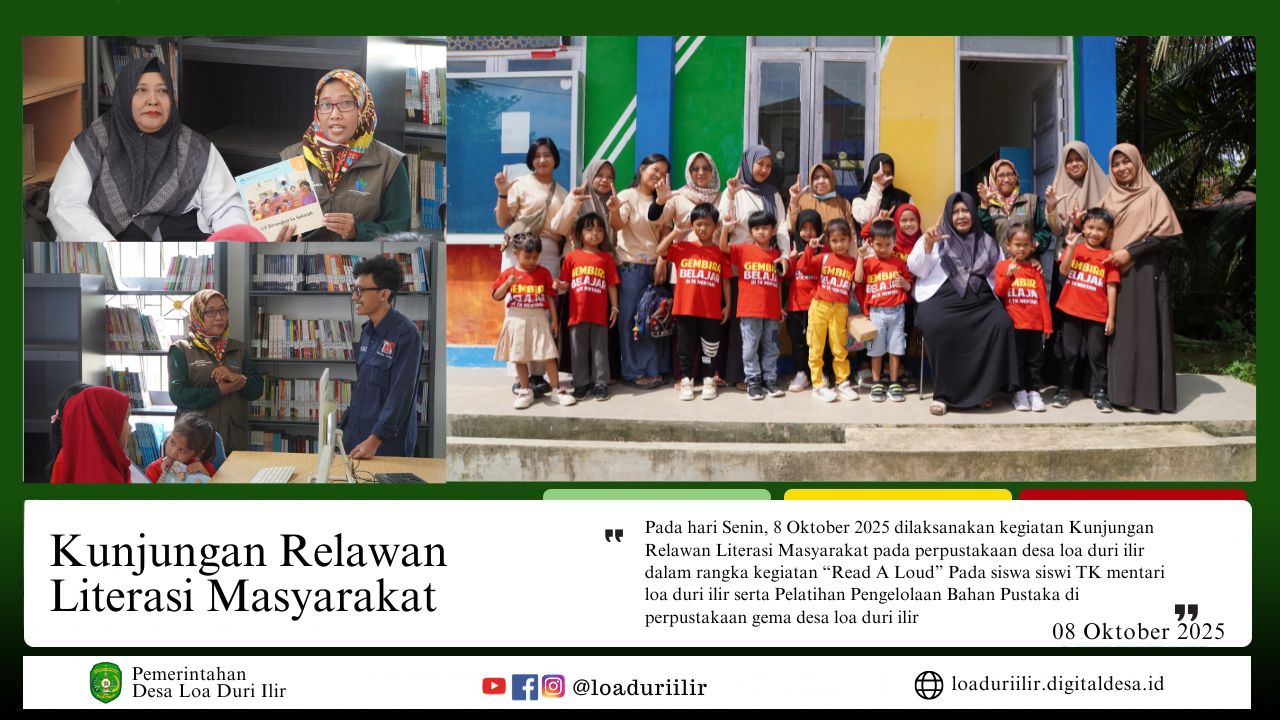 Kunjungan Relawan Literasi Masyarakat