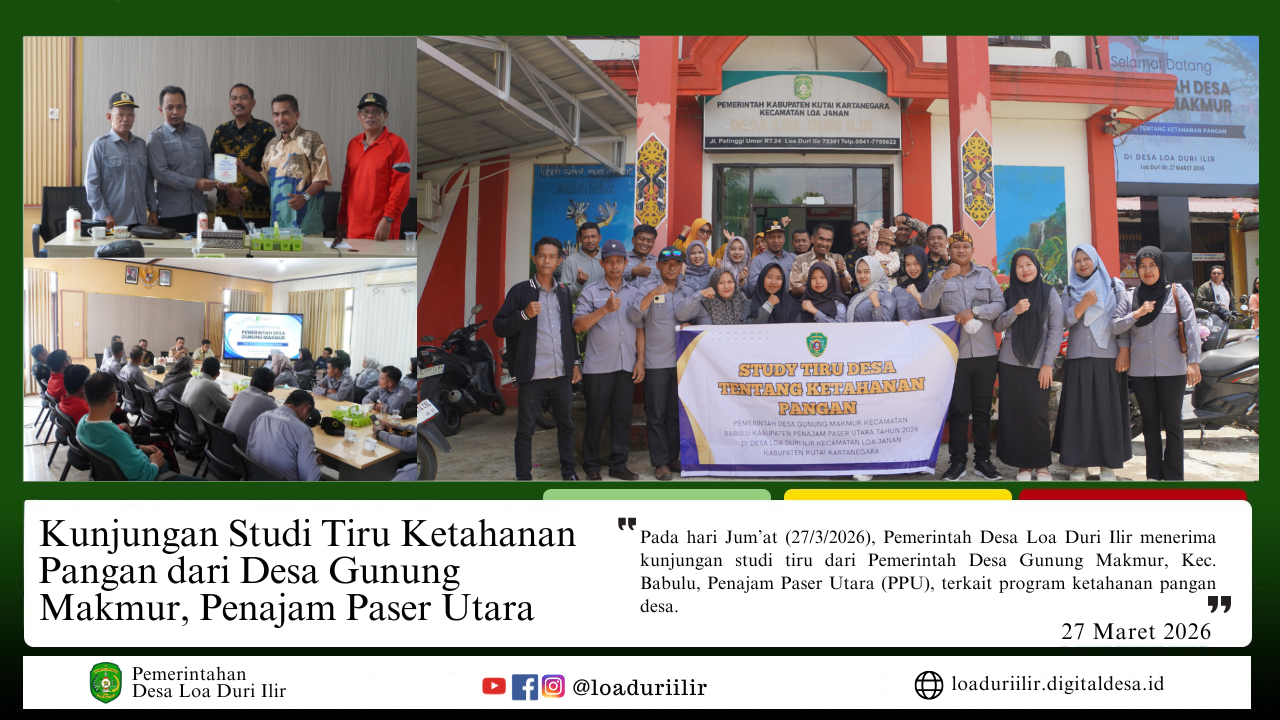 Kunjungan Studi Tiru Ketahanan Pangan dari Desa Gunung Makmur