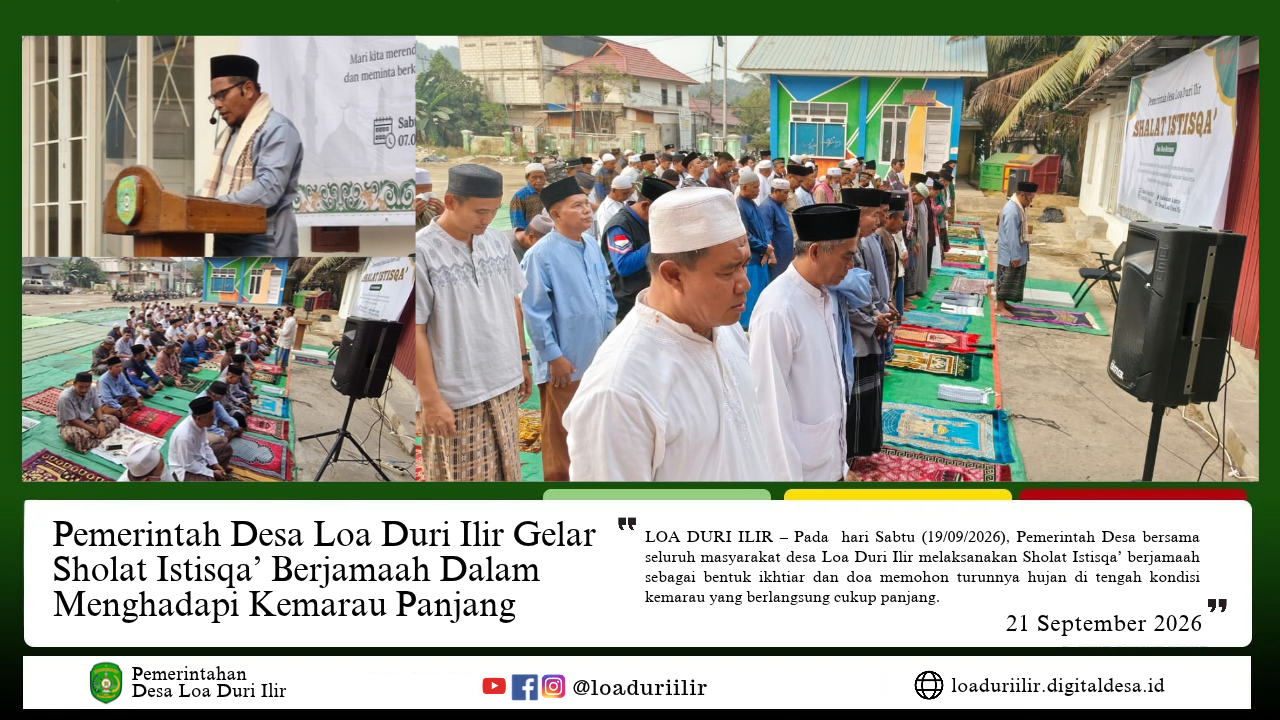 Warga Loa Duri Ilir Gelar Sholat Istisqa Atasi Kemarau Panjang