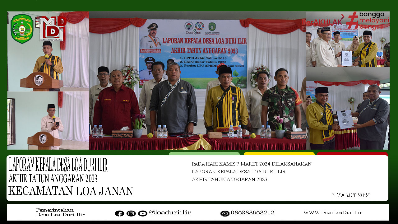 LAPORAN KEPALA DESA LOA DURI ILIR AKHIR TAHUN ANGGARAN 2023