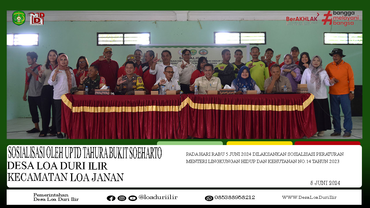 SOSIALISASI PERATURAN MENTERI LINGKUNGAN HIDUP DAN KEHUTANAN NOMOR 14 TAHUN 2023 DI DESA LOA DURI ILIR