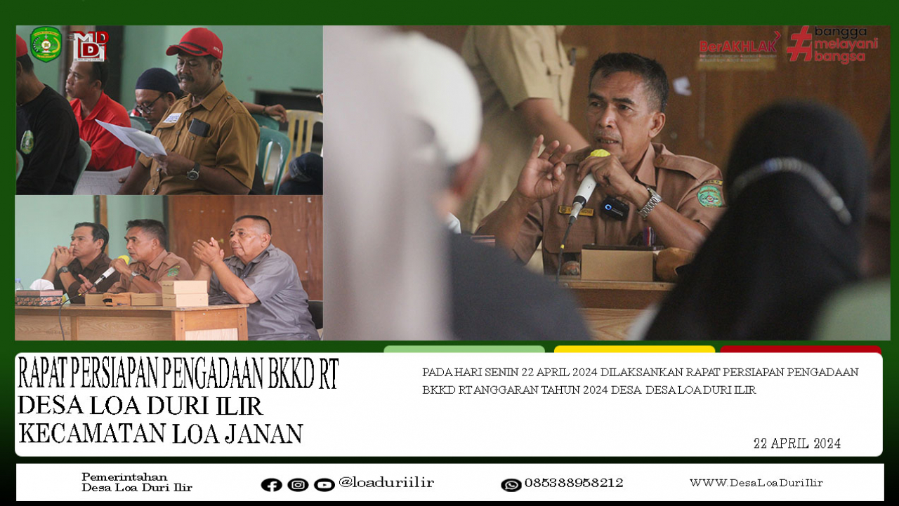 RAPAT PERSIAPAN PRNGADAAN PROGRAM BKKD RT DI DESA LOA DURI ILIR