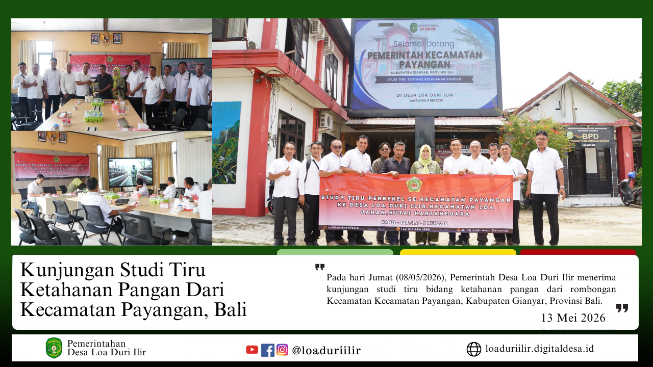 KUNJUNGAN STUDI TIRU KETAHANAN PANGAN DARI KECAMATAN PAYANGAN, GIANYAR, BALI