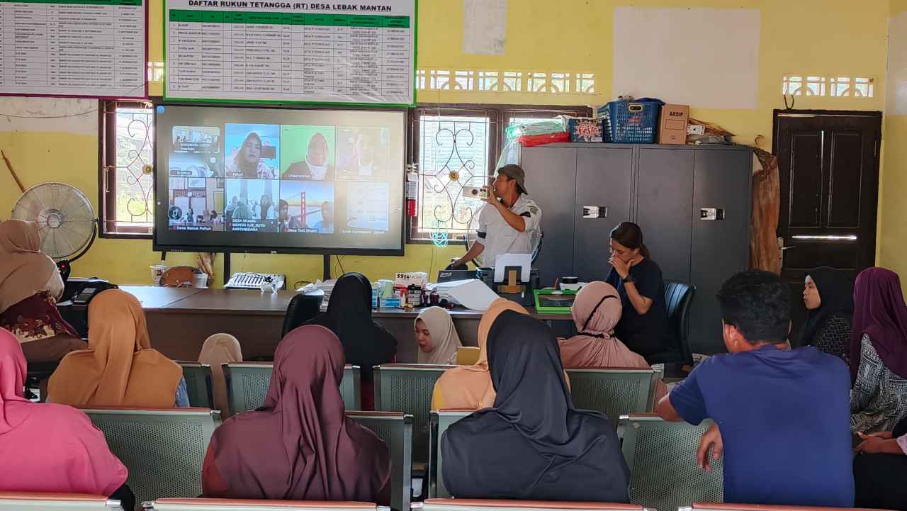 Zoom Meeting 6 SPM Sukses Digelar di Desa Lebak Mantan