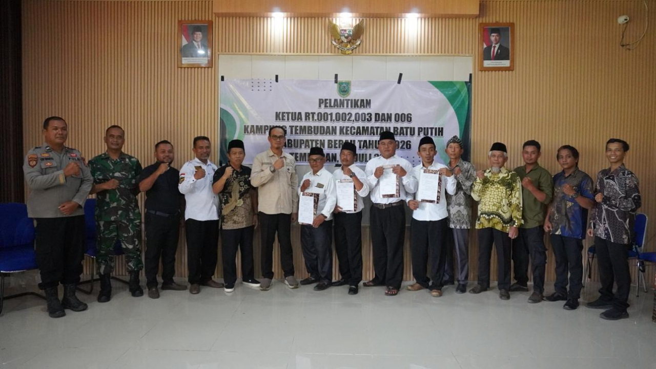 PELANTIKAN KETUA RT 001, 002, 003 DAN 006 KAMPUNG TEMBUDAN PERIODE 2026–2031