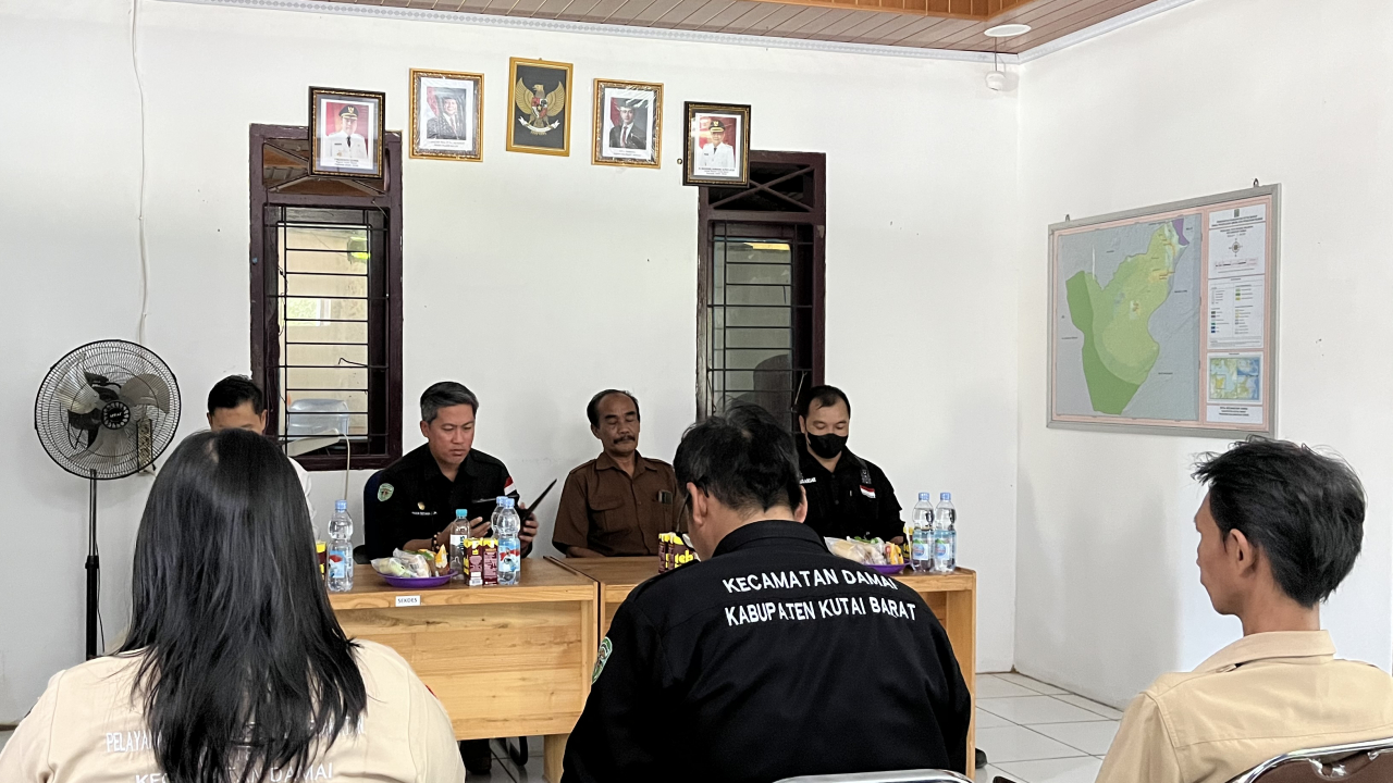 Monev Dana Desa Kampung mendika, tim dari kecamatan Damai