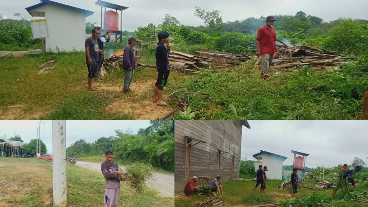 Kerja Bakti di Kampung Bukit Harapan untuk Melestarikan Kearifan Lokal dan Menjaga Kebersihan Lingkungan