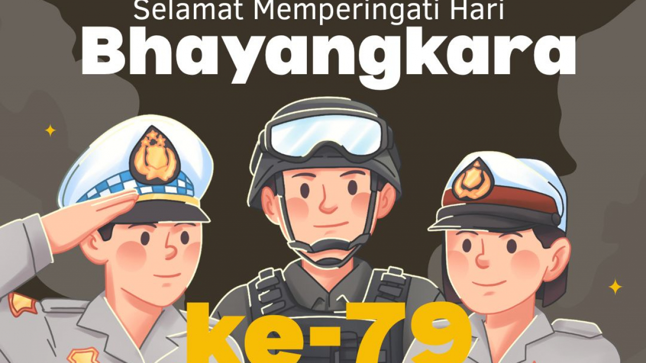Peringatan Hari Bhayangkara ke-79 di Desa Benua Baru Ilir