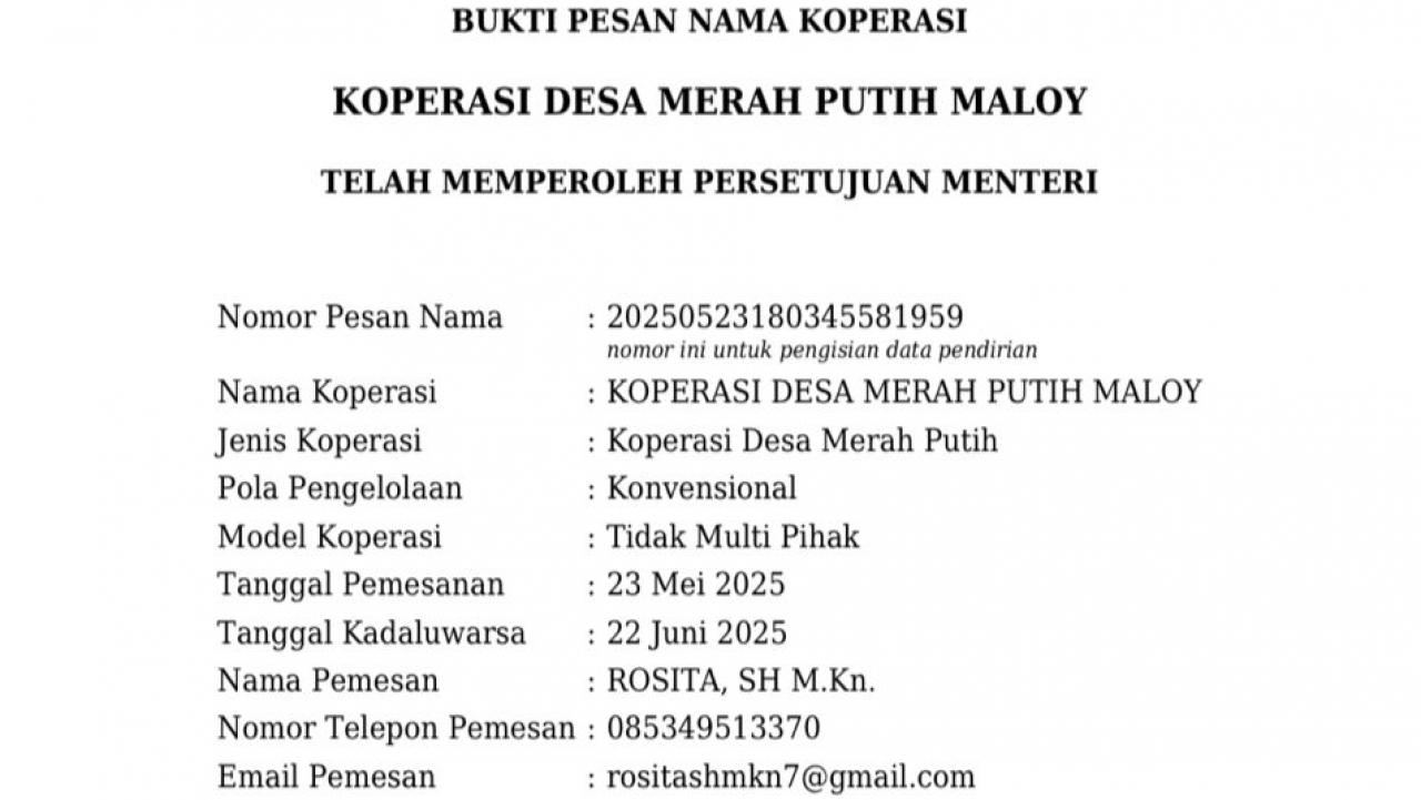 Koprasi merah putih(kopdes maloy)