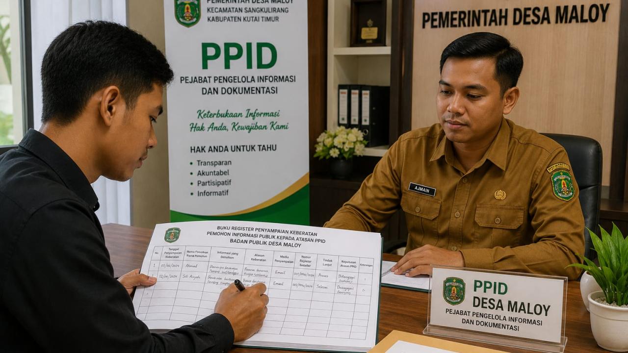 keberatan pemohon informasi publik kepada atasan badan publik sesuai standar dengan logo dan identitas badan publik