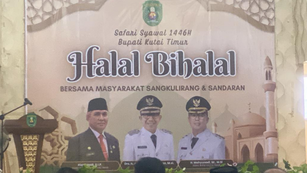 ACARA HALAL BIHALAL BUPATI KUTAI TIMUR DILAKSANAKAN DI KEC. SANGKULIRANG