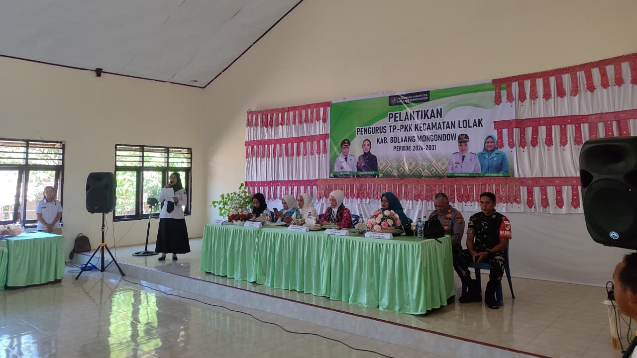 Pelantikan Pengurus TP-PKK Kecamatan Lolak Bolaang Mongondow